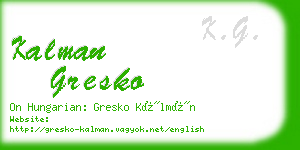 kalman gresko business card